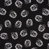 Baumwollstoff Organic Bio Einstein schwarz weiß 1.50m Breite