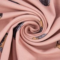 Baumwolljersey Jersey Igel altrosa braun beige 1.45m Breite