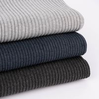 Bündchenstoff Grobstrick Bündchen Heavy Rib dunkelgrau meliert 35cm