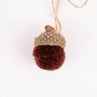 Rico Design Dekohänger Eichel Pompon 8 Stück 2x2.5cm