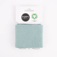 Cuff Bündchen Fertigbündchen Organic Bio einfarbig aqua blau 7x135cm