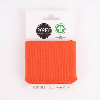 Cuff Bündchen Fertigbündchen Organic Bio uni orange neon 7x135cm