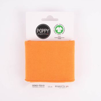 Cuff Bündchen Fertigbündchen Organic Bio einfarbig orange 7x135cm