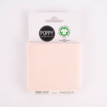 Cuff Bündchen Fertigbündchen Organic Bio einfarbig hellrosa 7x135cm