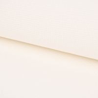Waffeljersey Waffelstrick einfarbig creme 1.40m Breite
