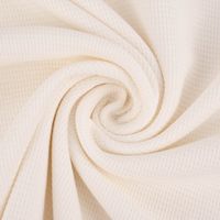 Waffeljersey Waffelstrick einfarbig creme 1.40m Breite