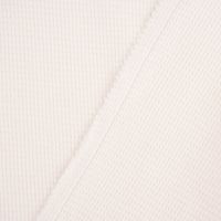 Waffeljersey Waffelstrick einfarbig creme 1.40m Breite