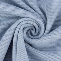 Waffeljersey Waffelstrick einfarbig rauchblau 1.40m Breite