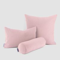 SCHÖNER LEBEN. Kissenhülle Leinenlook uni rosa verschiedene Größen
