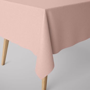 SCHÖNER LEBEN. Tischdecke Leinenlook uni rosa verschiedene Größen