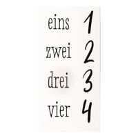 Rayher Transferfolie Zahlen 1 bis 4 schwarz 1.5x3cm