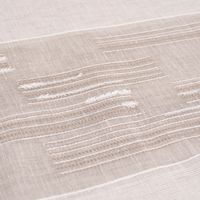 Gardinenstoff natürliche Strukturoptik Streifen beige natur 150cm