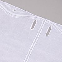 Scheibengardine nähfrei Stickerei Leinenlook weiß 30cm