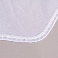 Scheibengardine nähfrei Stickerei Leinenlook weiß 30cm