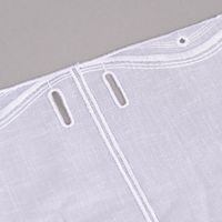 Scheibengardine nähfrei Stickerei Leinenlook weiß 45cm