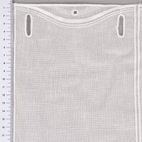 Scheibengardine nähfrei Stickerei Leinenlook ecru 45cm