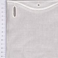 Scheibengardine nähfrei Stickerei Leinenlook ecru 60cm