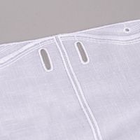 Scheibengardine nähfrei Stickerei Leinenlook weiß 60cm