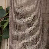 Ösengardine Netzstruktur gestreift taupe 140x245cm