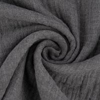 Bekleidungsstoff Double Gauze Windelstoff uni grau meliert 1.35m