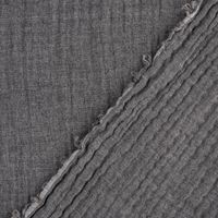 Bekleidungsstoff Double Gauze Windelstoff uni grau meliert 1.35m