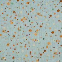 Double Gauze Digitaldruck Organic Bio Punkte Tupfen mint bunt 1.35m