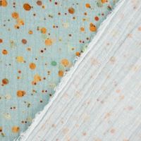Double Gauze Digitaldruck Organic Bio Punkte Tupfen mint bunt 1.35m