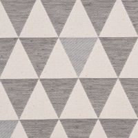 SCHÖNER LEBEN. Zugluftstopper Triangel Retro Scandi grau hellbeige