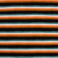 Sweatstoff Soft Sweat dünn Streifen schwarz terra lachs 1.5m Breite