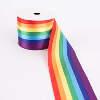 Rico Design Dekoband Geschenkband Regenbogen Breite 6cm bunt 3m