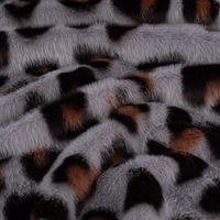 Fellimitat Kunstfell kuschelweich Leopard grau schwarz braun 1.5m