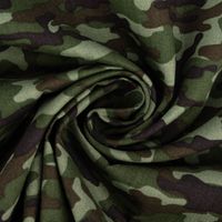Baumwollstoff Popeline Camouflage Tarnmuster grün khaki schwarz 1.45m