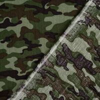 Baumwollstoff Popeline Camouflage Tarnmuster grün khaki schwarz 1.45m