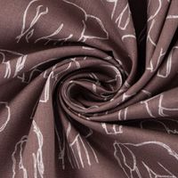 Baumwollstoff Popeline Elefant abstrakt mauve weiß 1.45m Breite