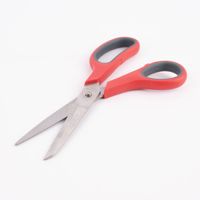 Näh- und Haushaltsschere rot grau silberfarbig 21cm