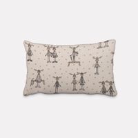 SCHÖNER LEBEN. Kissenhülle Moose Winter Elche Love natur grau beige