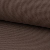 Waffelstrick Doubleface einfarbig taupe 1.4m Breite