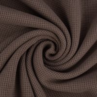Waffelstrick Doubleface einfarbig taupe 1.4m Breite