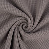 Waffelstrick Doubleface einfarbig grau 1.4m Breite