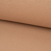 Waffelstrick Doubleface einfarbig sand 1.4m Breite