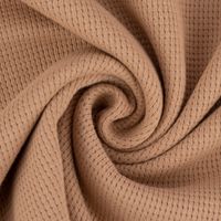 Waffelstrick Doubleface einfarbig sand 1.4m Breite