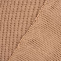 Waffelstrick Doubleface einfarbig sand 1.4m Breite