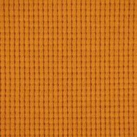 Waffelstrick Doubleface einfarbig ocker 1.4m Breite