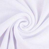 Jersey Rippjersey einfarbig weiß 1.40m Breite