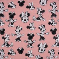 Burda Baumwolljersey Digitaldruck Minnie Maus rosa schwarz weiß 1.45m