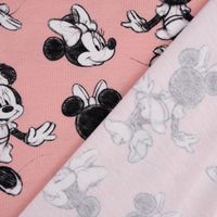 Burda Baumwolljersey Digitaldruck Minnie Maus rosa schwarz weiß 1.45m