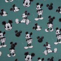 Baumwolljersey Jersey Digitaldruck Micky Maus grün schwarz weiß 1.45m