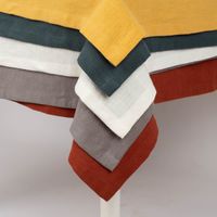 SCHÖNER LEBEN. Tischdecke Bio Ramie Leinenoptik uni grau div. Größen