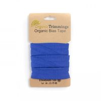 Schrägband Einfassband Jersey Organic Bio 20mm uni royal blau 3m