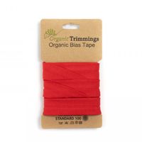 Schrägband Einfassband Jersey Organic Bio 20mm uni rot 3m